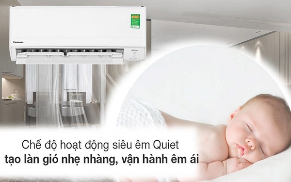 Chế độ Quiet của máy lạnh Panasonic giúp không gian yên tĩnh, thoải mái
