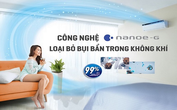 Công nghệ lọc không khí nanoe-g giúp loại bỏ 99% vi rút, vi khuẩn trong không khí