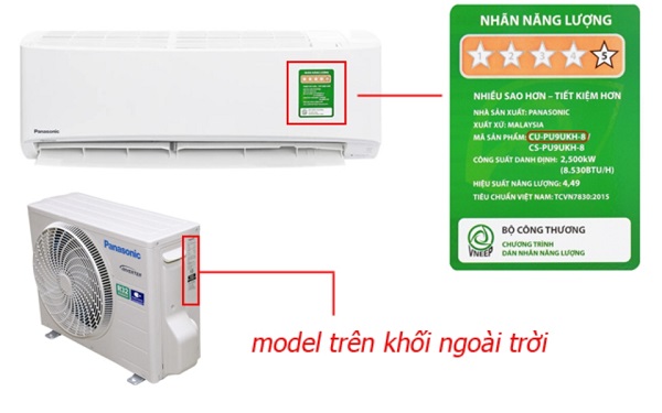 Nhận biết công suất máy lạnh dựa trên tem nhãn thiết bị