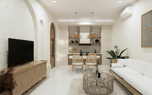Bàn ăn gỗ tự nhiên phong cách Minimalism