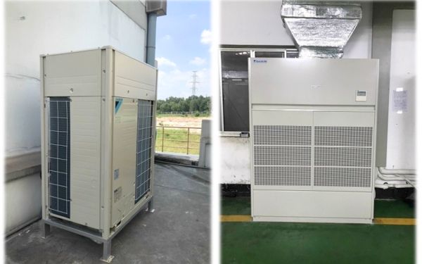 Máy lạnh công nghiệp Daikin loại tủ đứng đặt sàn nối ống gió
